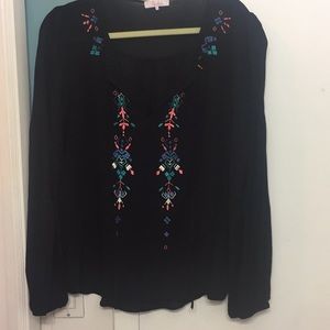 Authentic Parker embroidered top